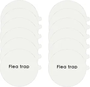 12 Pack - Flea Trap Refill Disc  Fits Victor, bugMD, Aspect and Other Flea Dome Traps - Replacement Sticky Glue Pads  Bugs, Fleas, Flies, Mosquitos