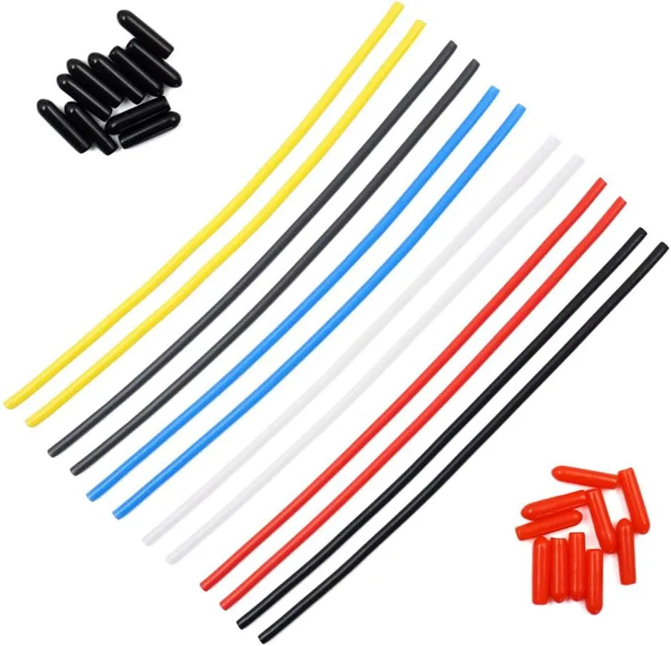 12Pcs Plastic Protection Antenna Tube with Caps for RC Cars FPV Drone Receiver Antenna Frsky XM  X4R X4RSB