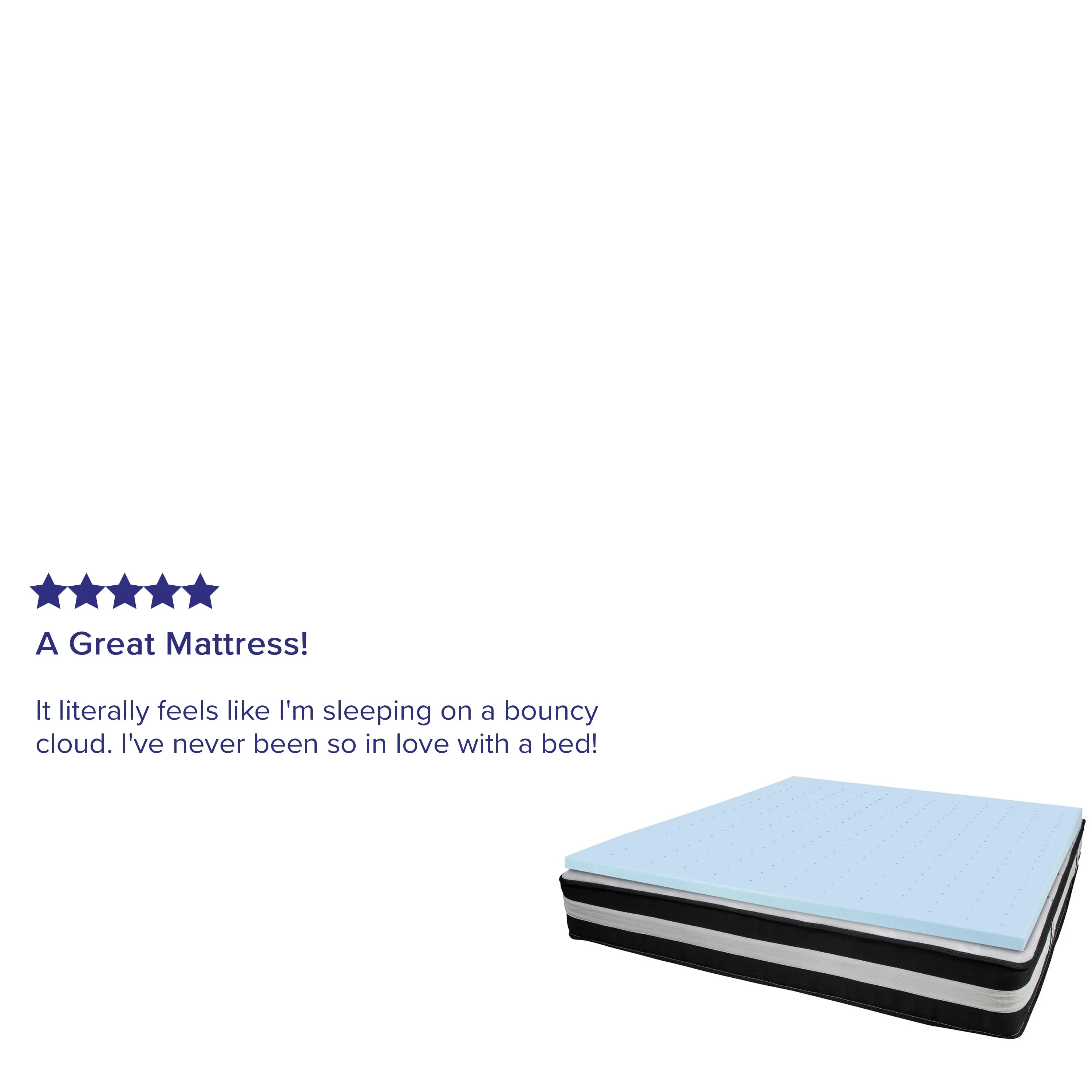 12" Mattress and Topper Bundle CL-E230P-2M35-K-GG
