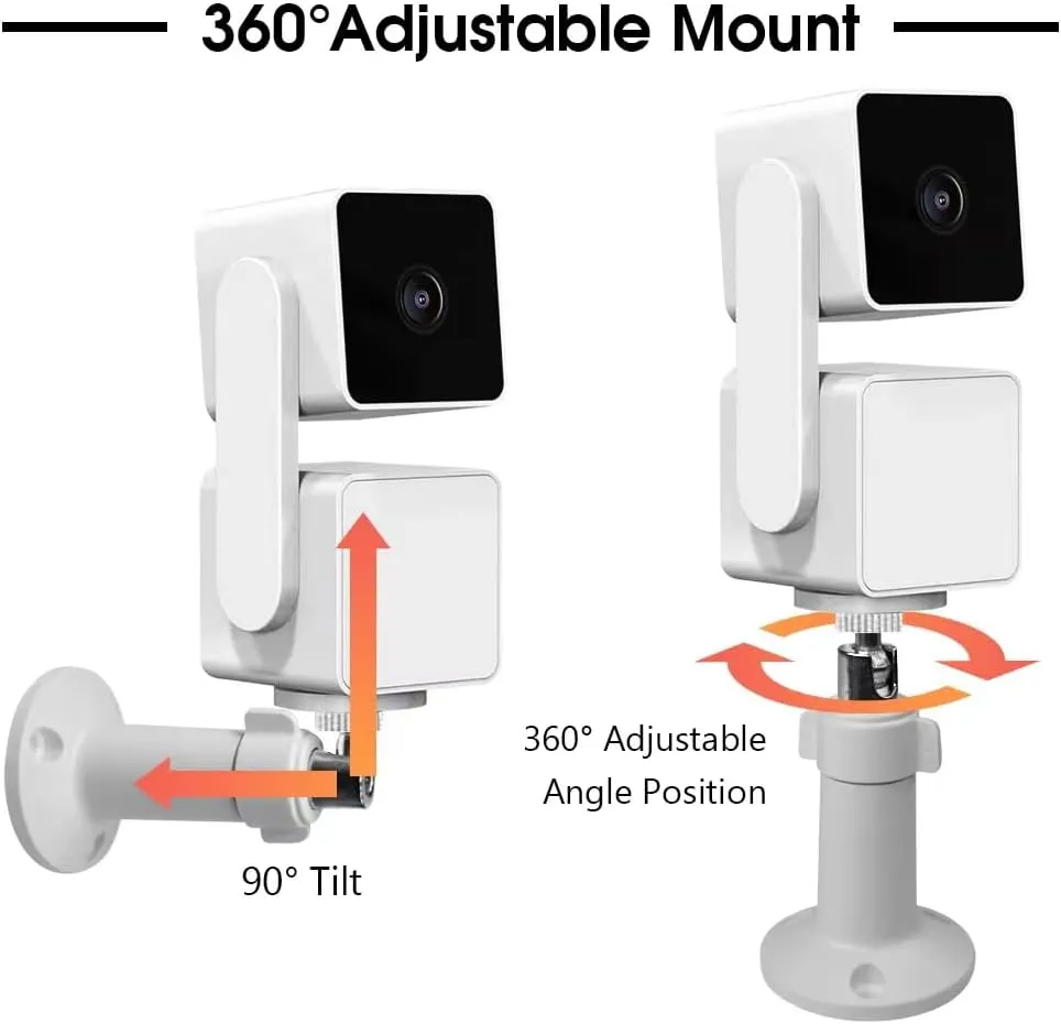 2 Pack Wyze Cam Mount - Pan V3 & V3, Outdoor, 360 Swivel (2PCS)