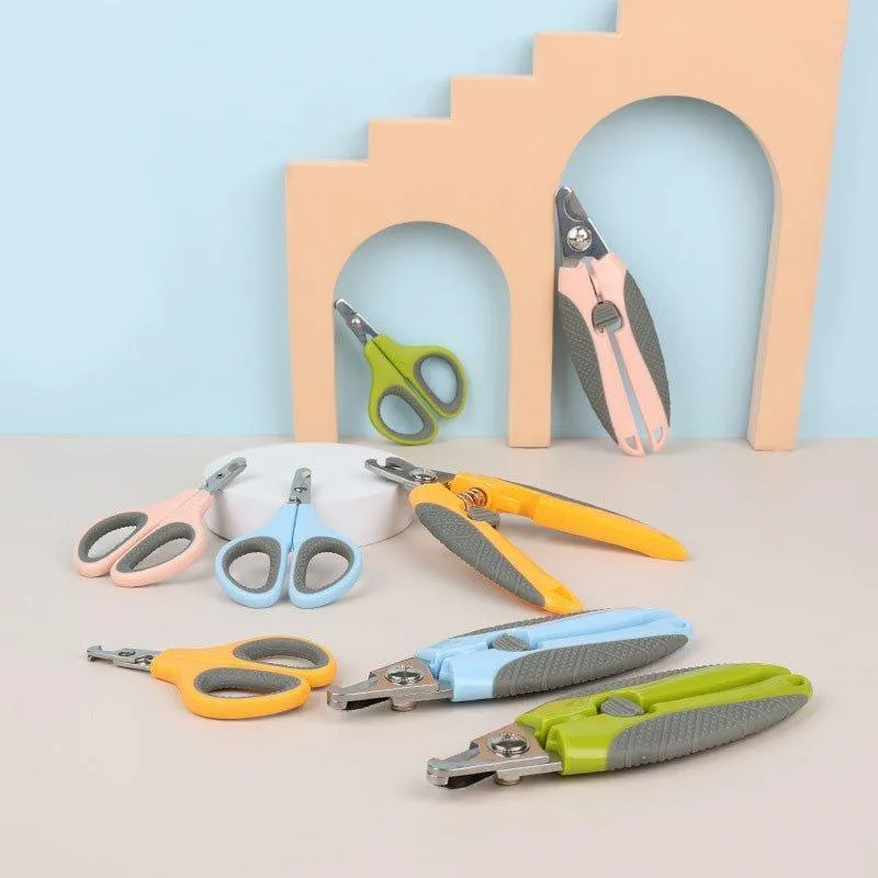 2 PCS Pet Nail Clippers Trimmer with Safety Guard to Avoid Over Cutting Nails