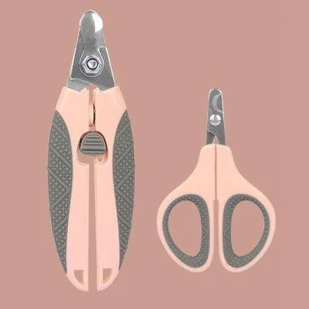 2 PCS Pet Nail Clippers Trimmer with Safety Guard to Avoid Over Cutting Nails