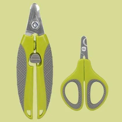 2 PCS Pet Nail Clippers Trimmer with Safety Guard to Avoid Over Cutting Nails