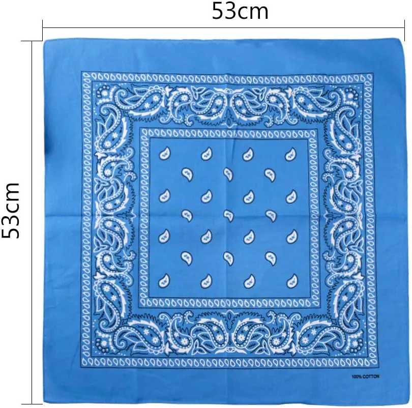 3 Pack 100% Cotton Paisley Pattern Bandanas Face Mask Square Scarf Headwear