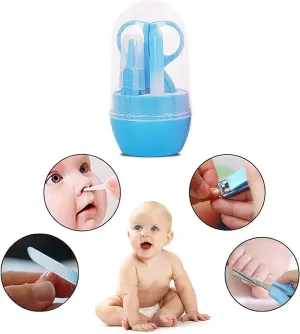 4-in-1 Baby Grooming Kit, with Baby Nail Clippers, Scissor, Nail File& Tweezer |Sky Blue