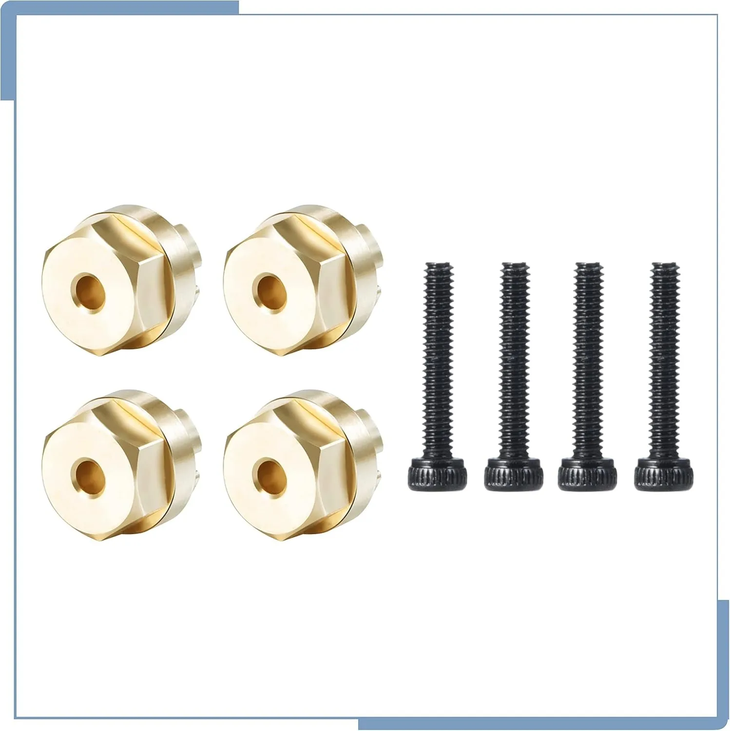4Pcs RC Brass Hex Hub Adapters for 1/18 Scale Kyosho Mini Z 4X4 Jimny