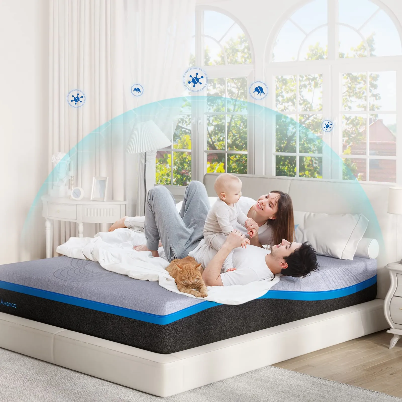 Avenco Full Size Mattress, 10 Inch Full Mattresses in a Box with Gel Memory Foam & Breathable Cover for Cool Sleep, Pressure Relieving, Full Bed Mattress Medium Firm Supportive, CertiPUR-US Certified