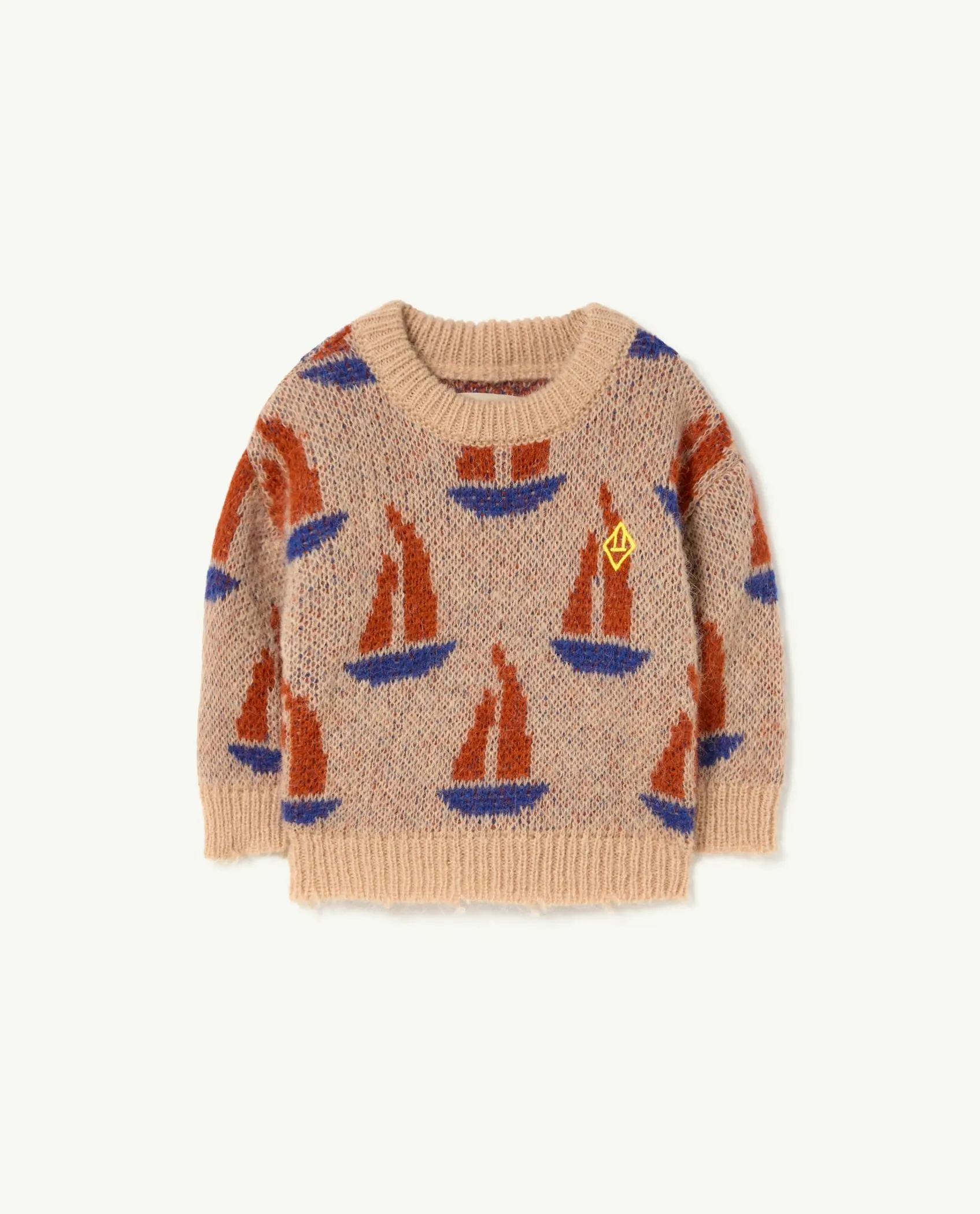 Beige Bull Baby Sweater