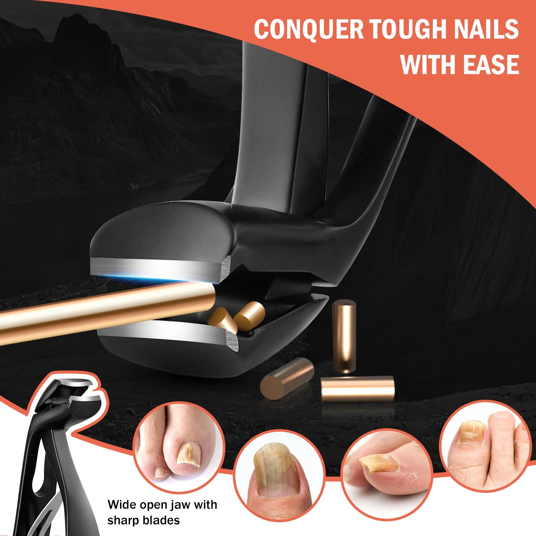 BEZOX Fingernail Clippers and Toenail Clipper for Seniors