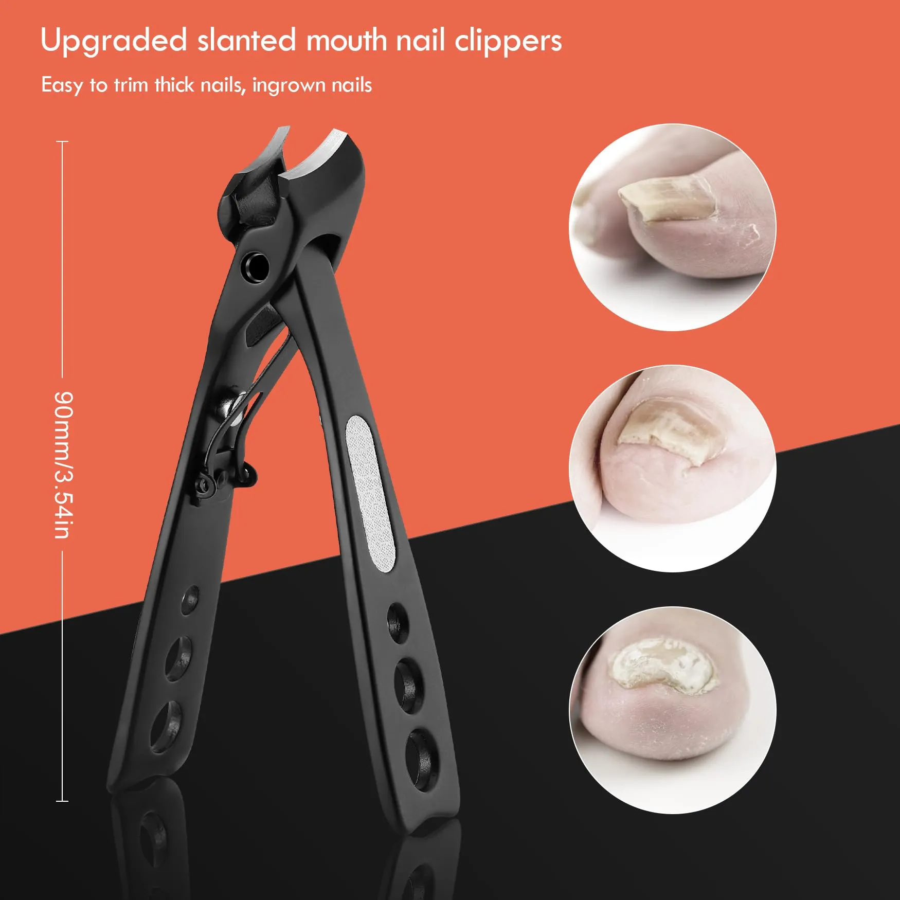 BEZOX Fingernail Clippers and Toenail Clipper for Seniors
