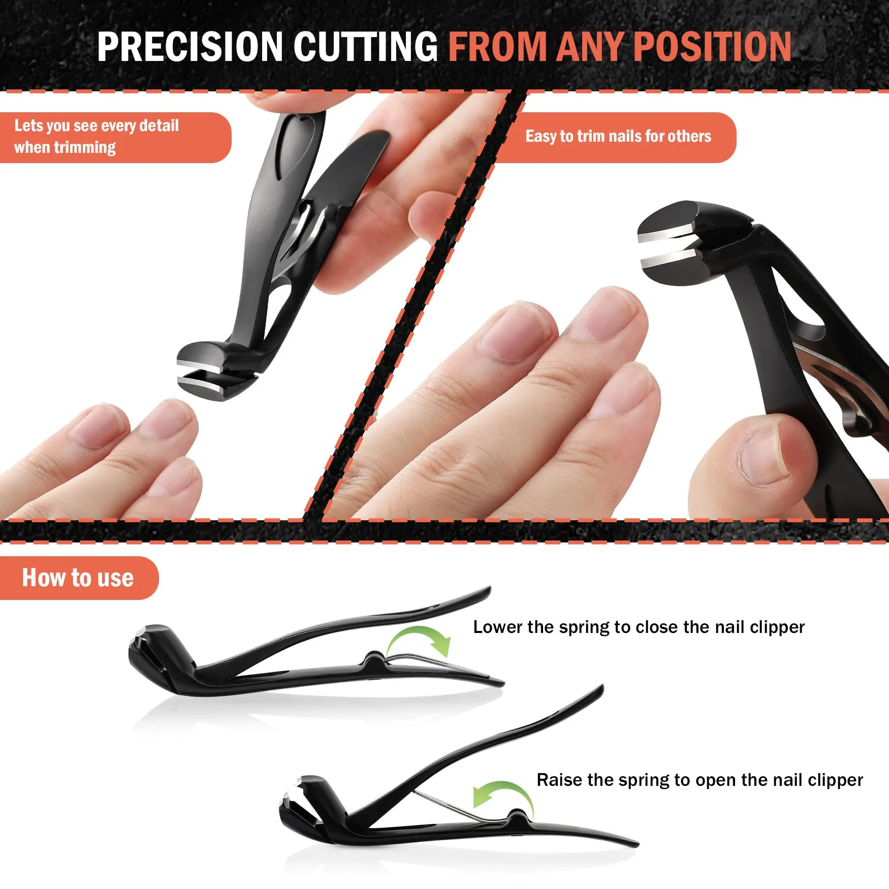 BEZOX Fingernail Clippers and Toenail Clipper for Seniors