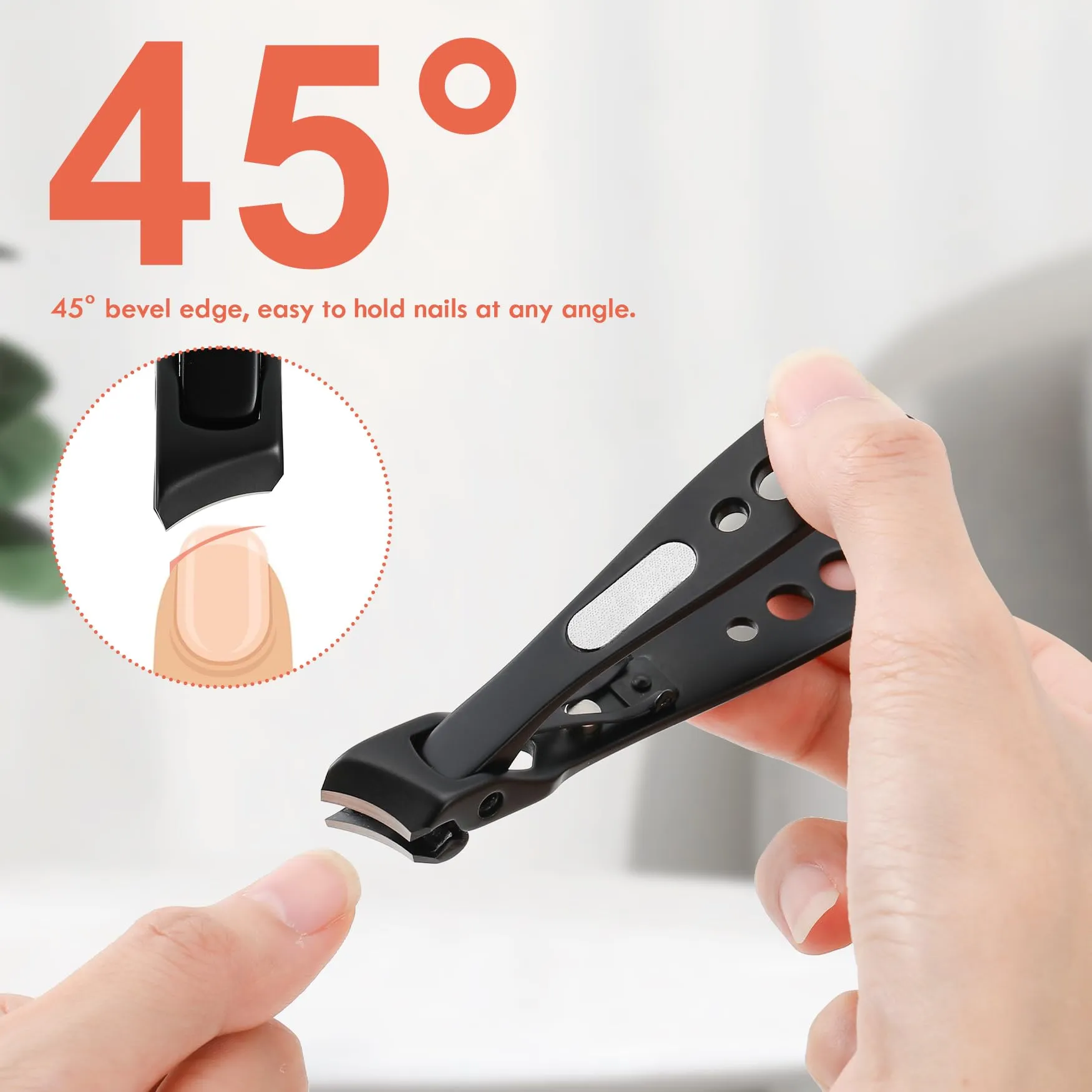 BEZOX Fingernail Clippers and Toenail Clipper for Seniors