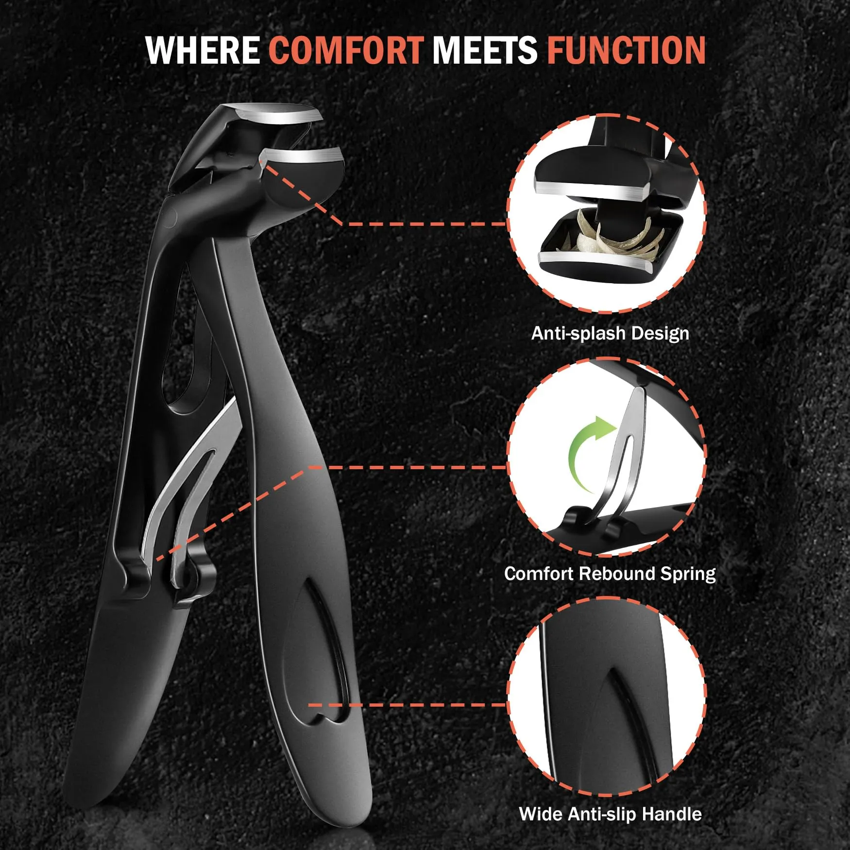 BEZOX Fingernail Clippers and Toenail Clipper for Seniors