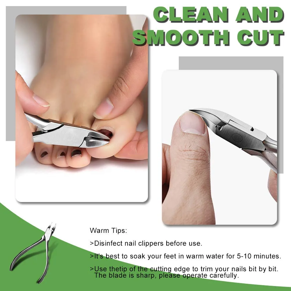 BEZOX Toenail Clippers, Ergonomic handle, High-Grade Stainless Steel of Whole body, Professionally Paronychia, Thick Nails, Ingrown Nails
