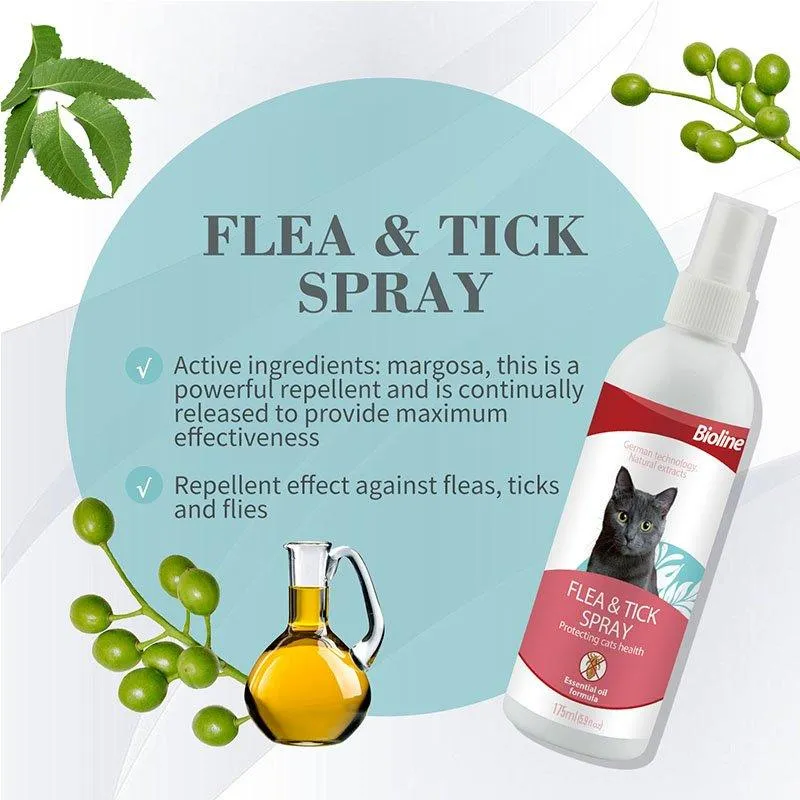 BIOLINE FLEA AND TICK SPRAY 175ML