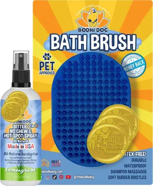 Bodhi Dog Bitter 2 in 1 No Chew 4oz   Grooming Shampoo Brush Bundle