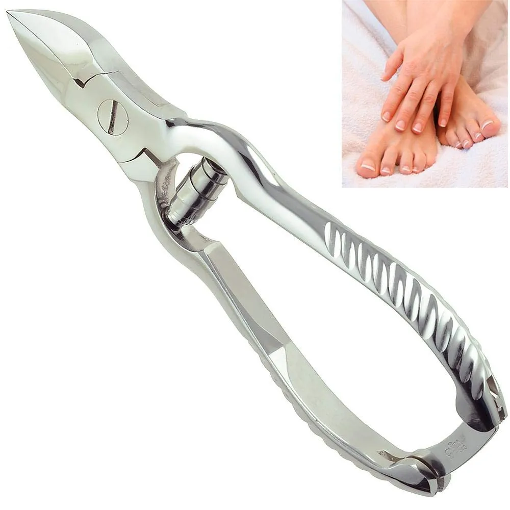 Camila Solingen CS13 Large Heavy Duty Toe Nail Clipper for Thick Nails, Manicure and Pedicure & CS19 Large Professional Sapphire Metal Nail File for Fingernail and Toenail, Made in Solingen, Germany