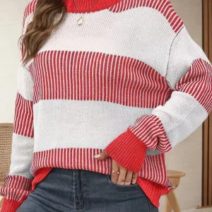 Cassidy Red Striped Sweater