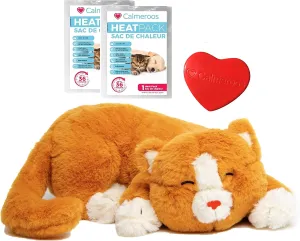 Cat Heartbeat Toys - Calming Separation Anxiety Relief Toys for Kittens - Heartbeat Simulator in a Soft Comforting Pillow Pet Plush