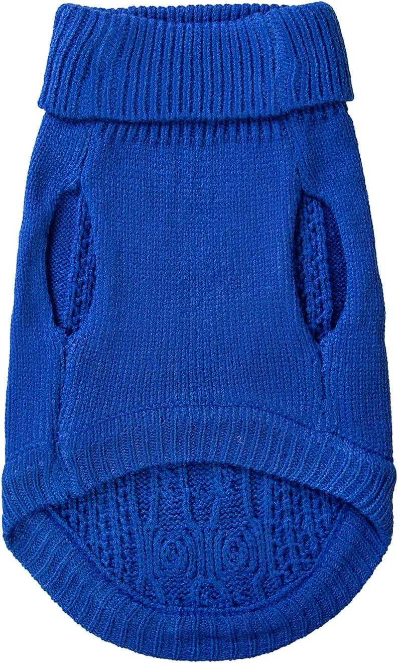 Cat Sweater Keep Your Pets Cozy, 16 Color Turtleneck Knitted Sleeveless Cat Clothes, Winter Outfits for Cats & Small Dogs During Cold Seasons (Dark Blue, Large)