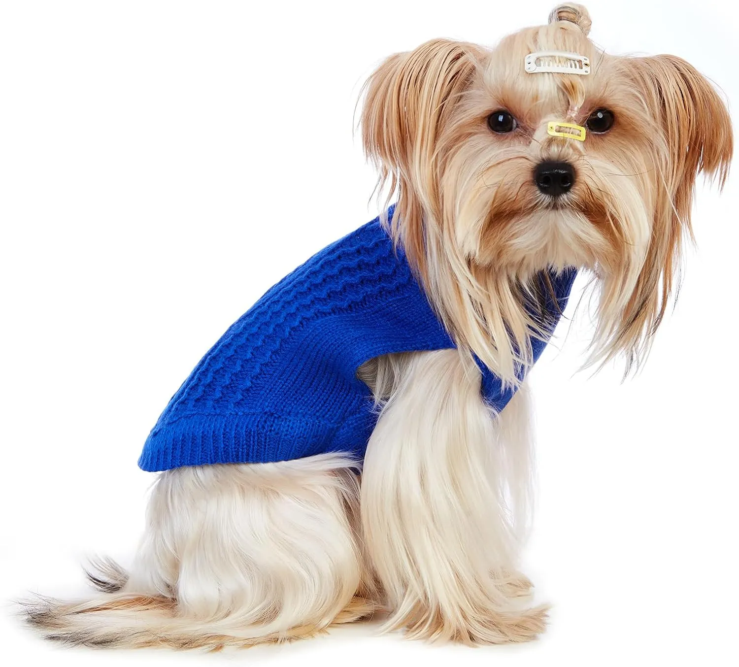 Cat Sweater Keep Your Pets Cozy, 16 Color Turtleneck Knitted Sleeveless Cat Clothes, Winter Outfits for Cats & Small Dogs During Cold Seasons (Dark Blue, Large)