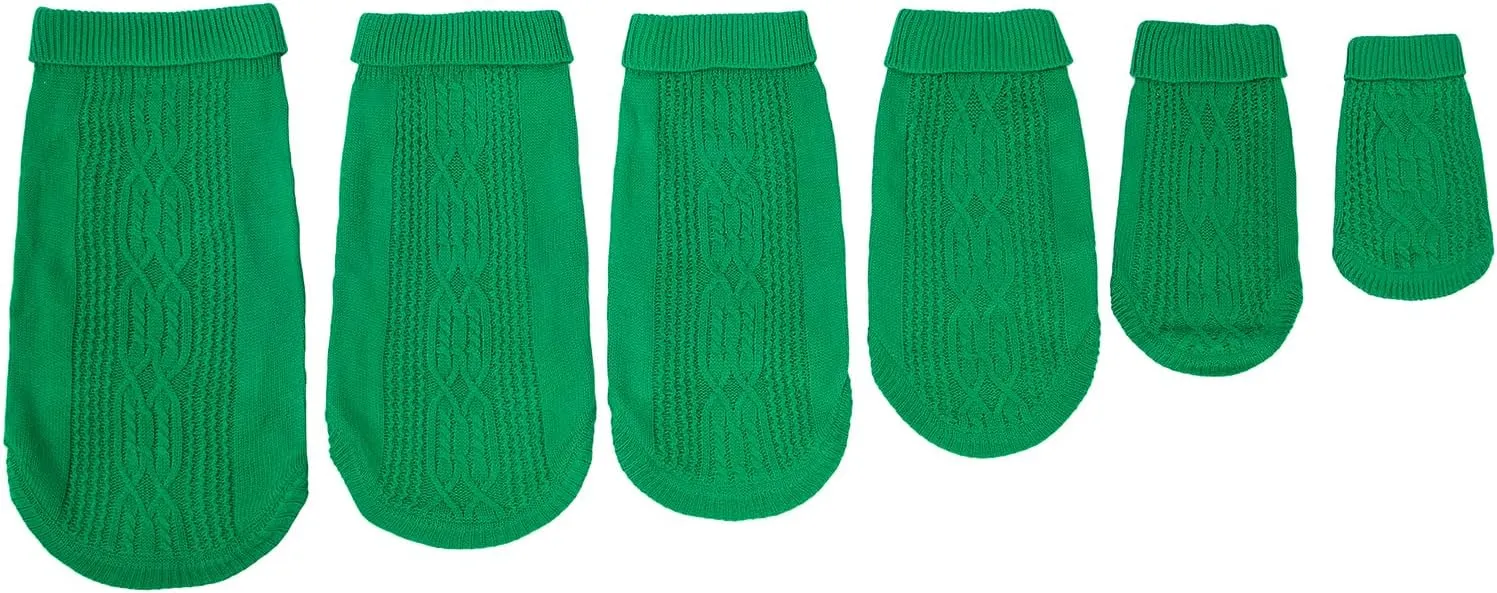 Cat Sweater Keep Your Pets Cozy, 16 Color Turtleneck Knitted Sleeveless Cat Clothes, Winter Outfits for Cats & Small Dogs During Cold Seasons (Dark Green, Large)