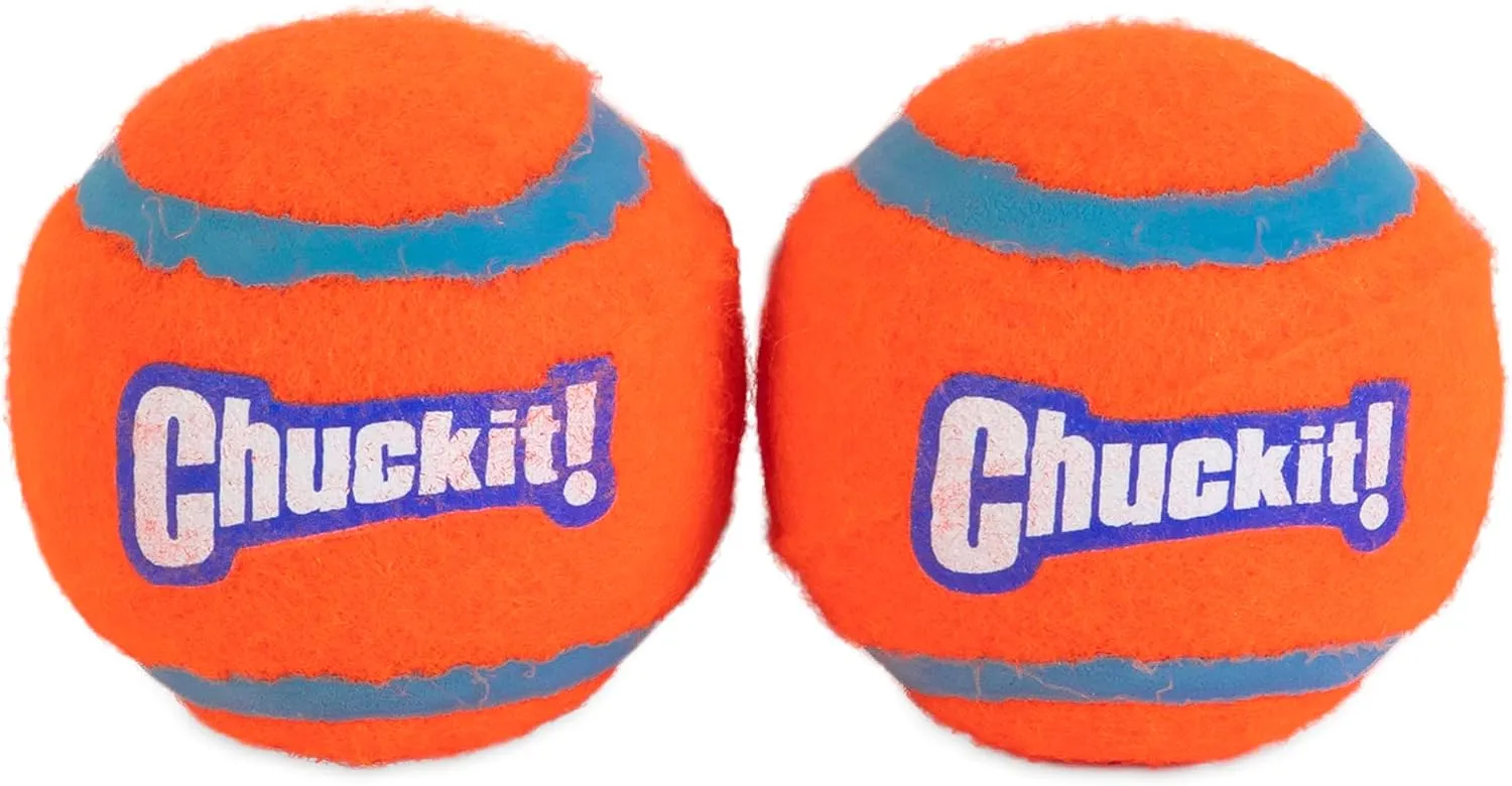 Chuckit! Dog Tennis Ball Dog Toy, Medium (2.5 Inch Diameter) for dogs 20-60 lbs, Pack of 2