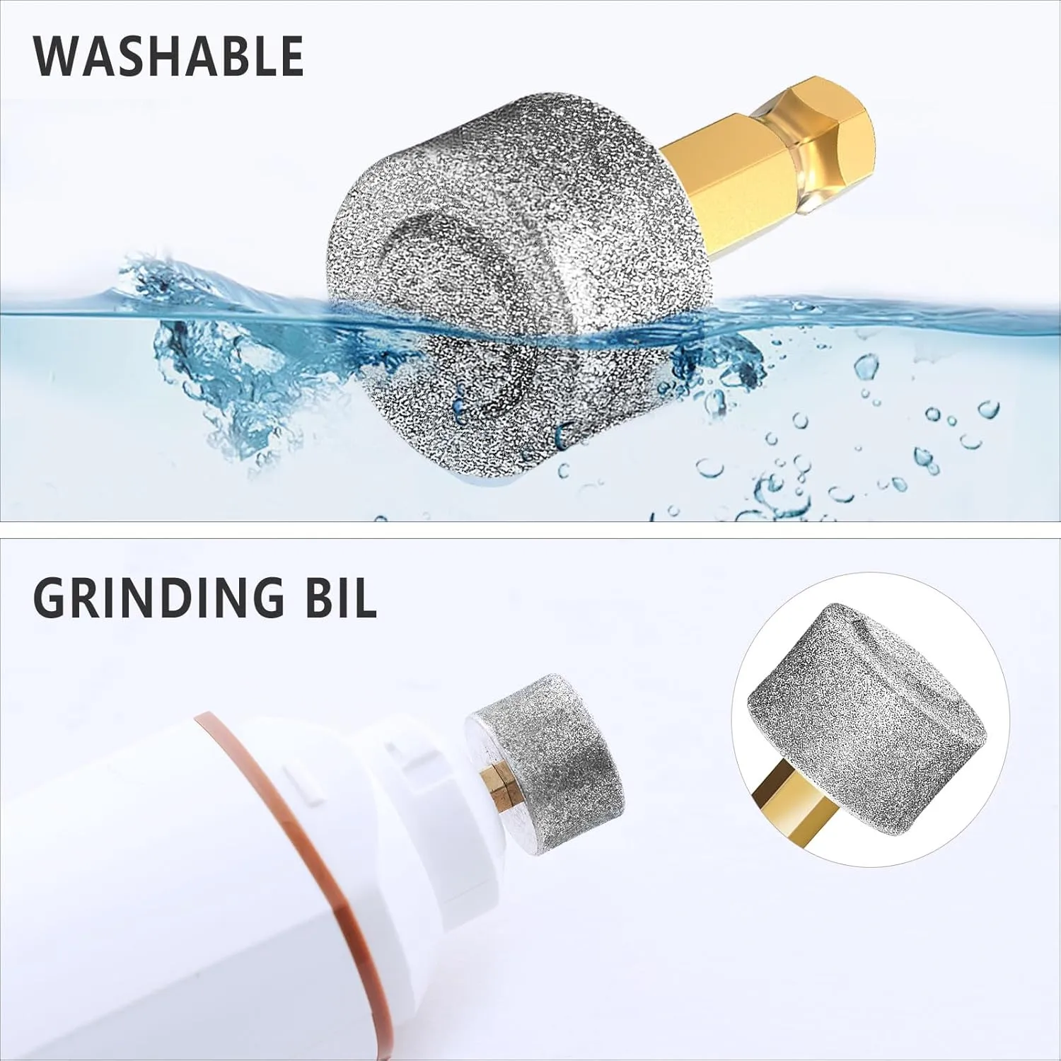 Dog Nail Grinder Replacement Head Drills Pet Nail Grinder Replacement Professional Spare Grinding Head for Dog Claw (2Pieces)