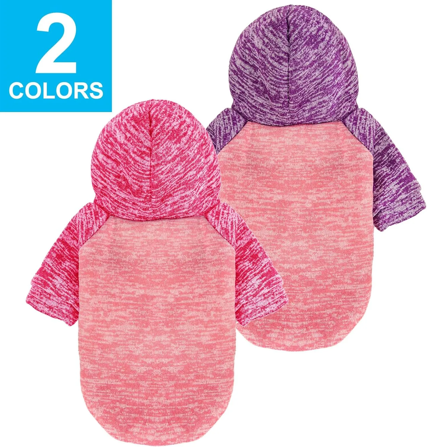 Dog Sweater, Dog Sweaters for Small Dogs, 2, 3 Pack Warm Soft Pet Clothes for Puppy, Medium Large Cat, Dogs Girl or Boy, Dog Shirt for Winter Christmas (Hoodie Pink,Purple Pink,Rose, Small)