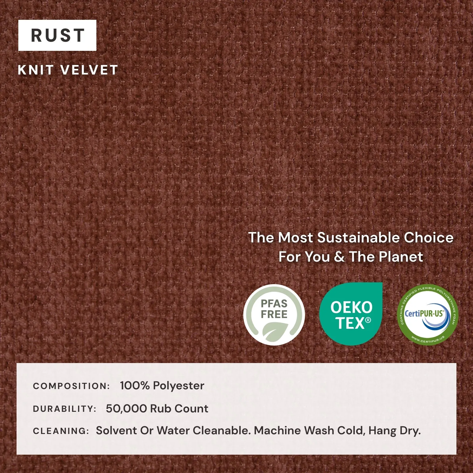 Elevate Comfort Layer for 3-Seater U-Sectional in Rust