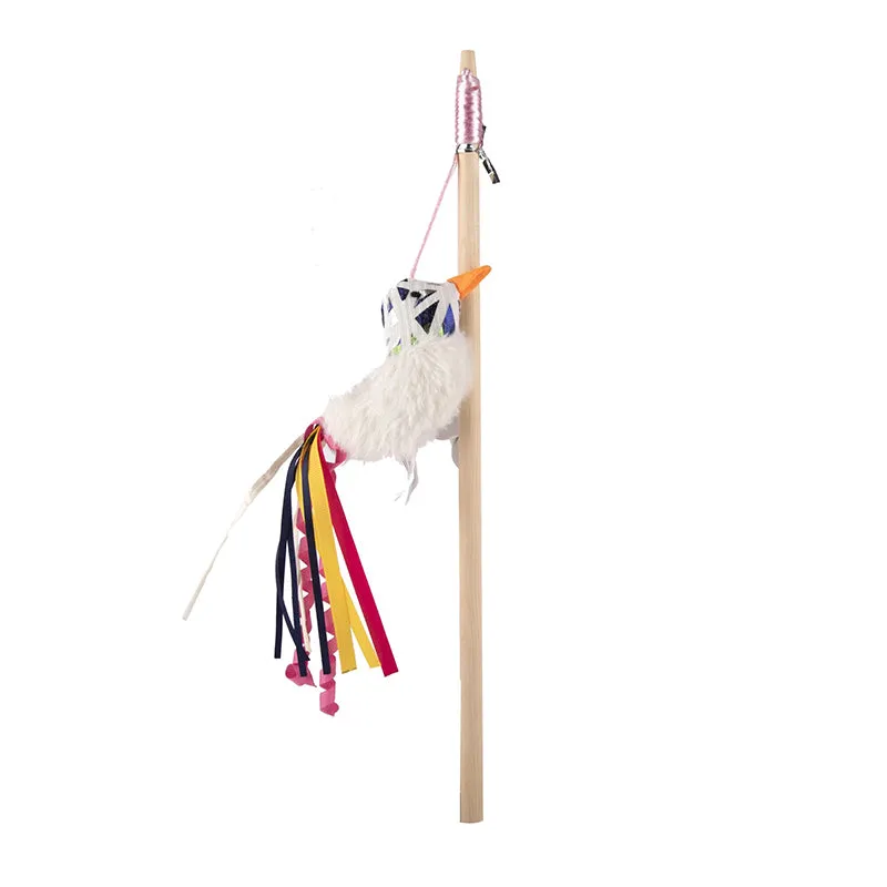 FOFOS Blocky Meow Bird Wand, Cat Toy