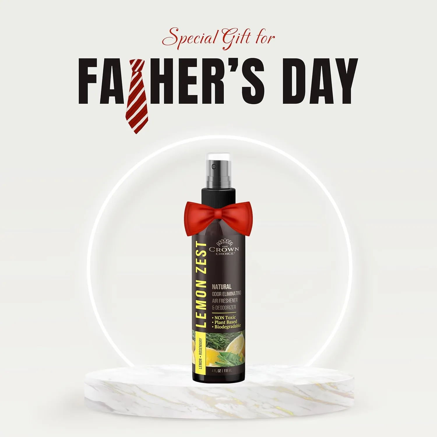 Freshen Up Dad's day with gift of Lemon Zest Natural Air Freshener SprayCitrus Scent Non-Toxic Odor Eliminator, Long Lasting Freshness & Room DeodorizerSafe for Kids & Pets - 2PK 4Oz each