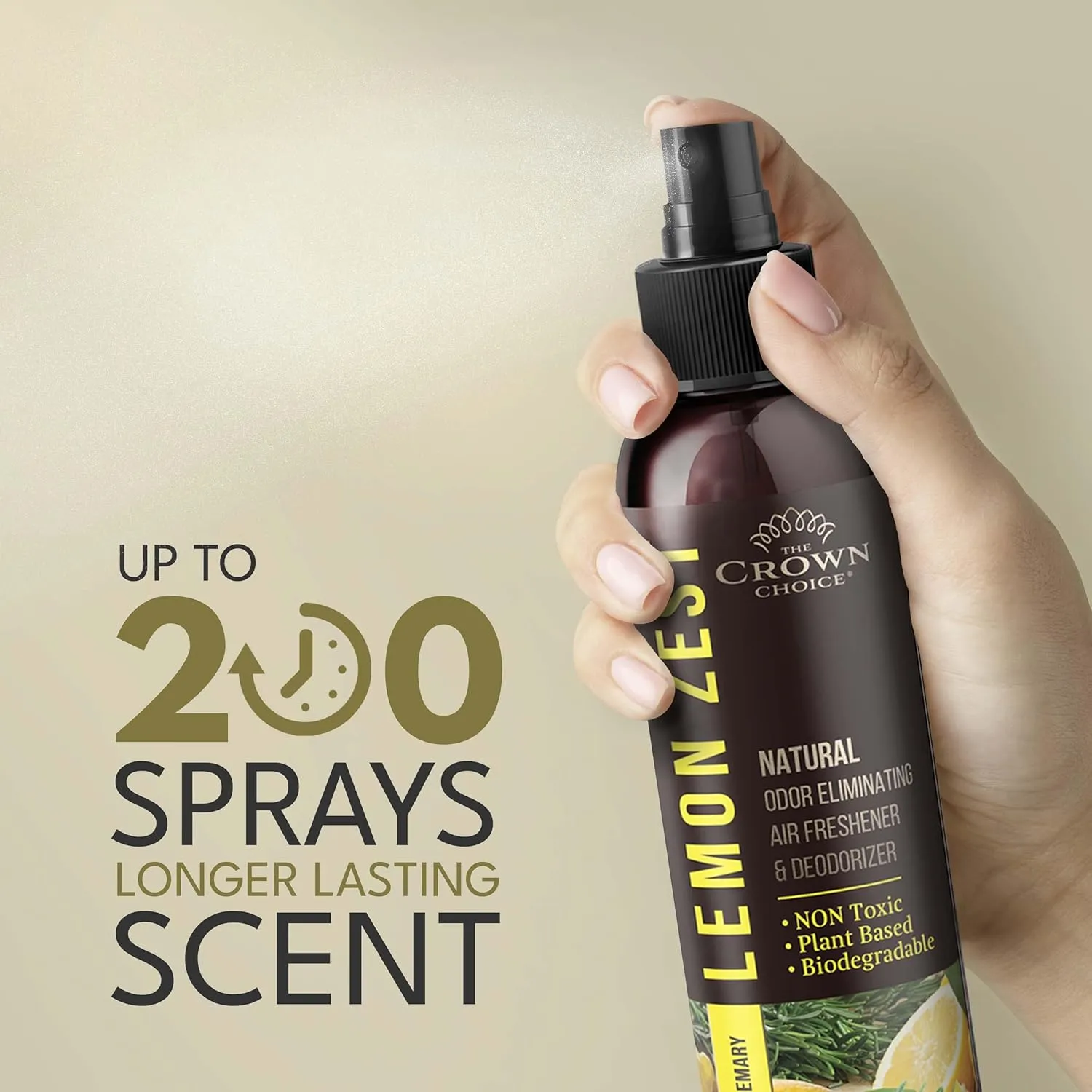 Freshen Up Dad's day with gift of Lemon Zest Natural Air Freshener SprayCitrus Scent Non-Toxic Odor Eliminator, Long Lasting Freshness & Room DeodorizerSafe for Kids & Pets - 2PK 4Oz each