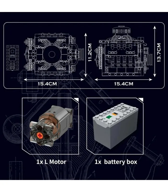 Functional LSX454 V8 Engine 487pcs