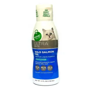 GNC Pets Ultra Mega Wild Salmon Oil Fish-Flavour Cat Supplement 118ml