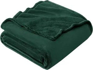 Hansleep Fleece Blanket for Couch Dark Green, Super Soft Flannel Fuzzy Throw Plush Cozy Blanket for All Seasons, Dark Green, Throw 50x60 Inches