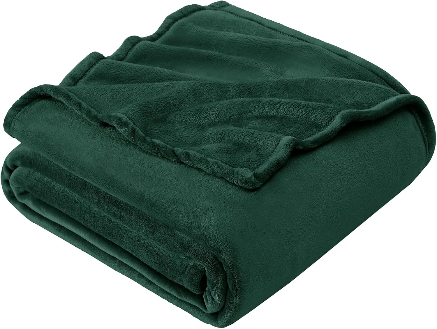 Hansleep Fleece Blanket for Couch Dark Green, Super Soft Flannel Fuzzy Throw Plush Cozy Blanket for All Seasons, Dark Green, Throw 50x60 Inches