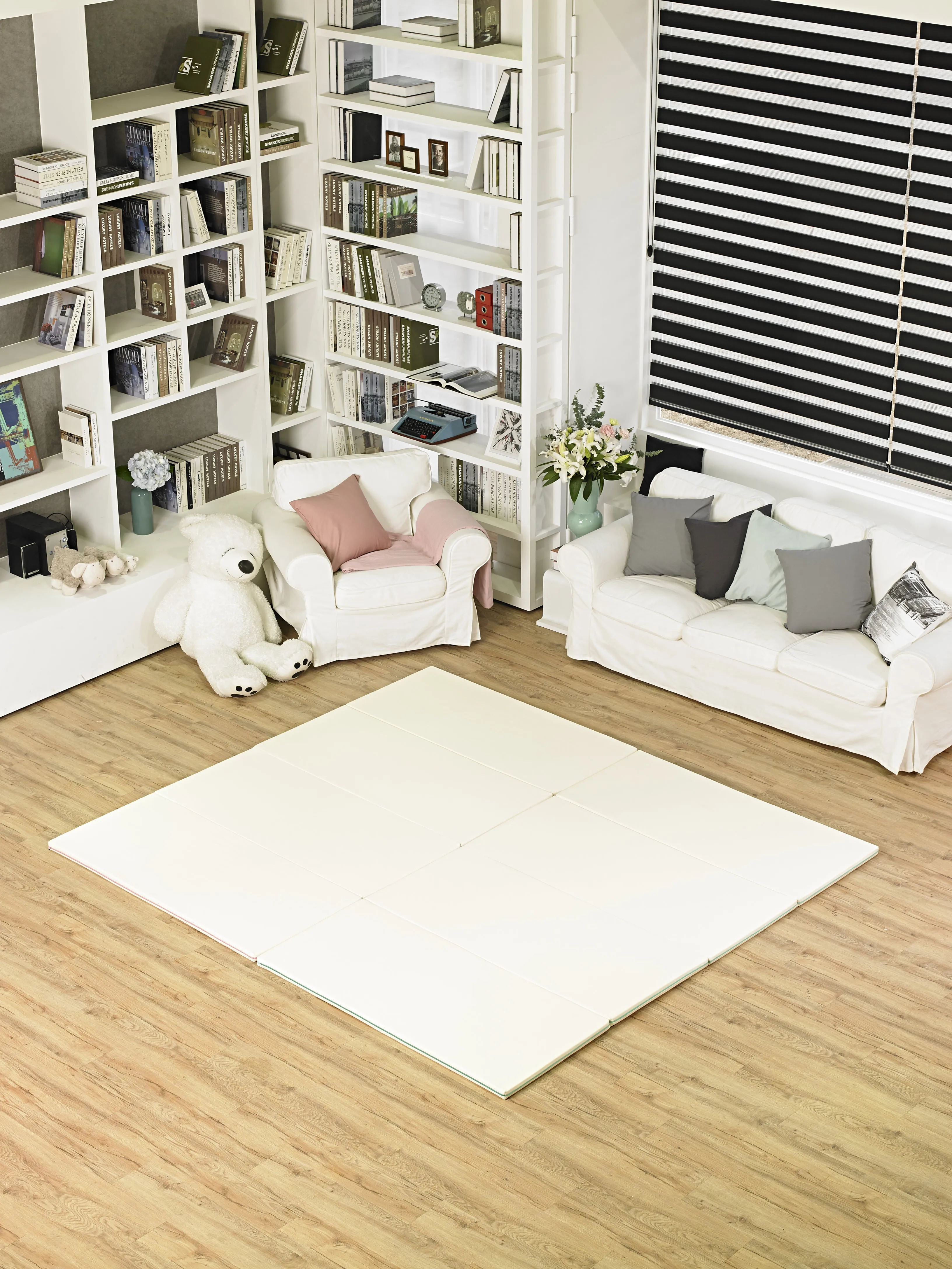 Huella Memory Foam Playmat Marshmellow & Very Berry (Pink) - S (1600 x 1200)