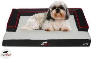 Indoor Outdoor Pet Recovery Dog Bed | Multi Element Extreme Joint Support with Cooling Gel | 100% Water Proof and Machine Washable Cover | Medium, Onyx Black
