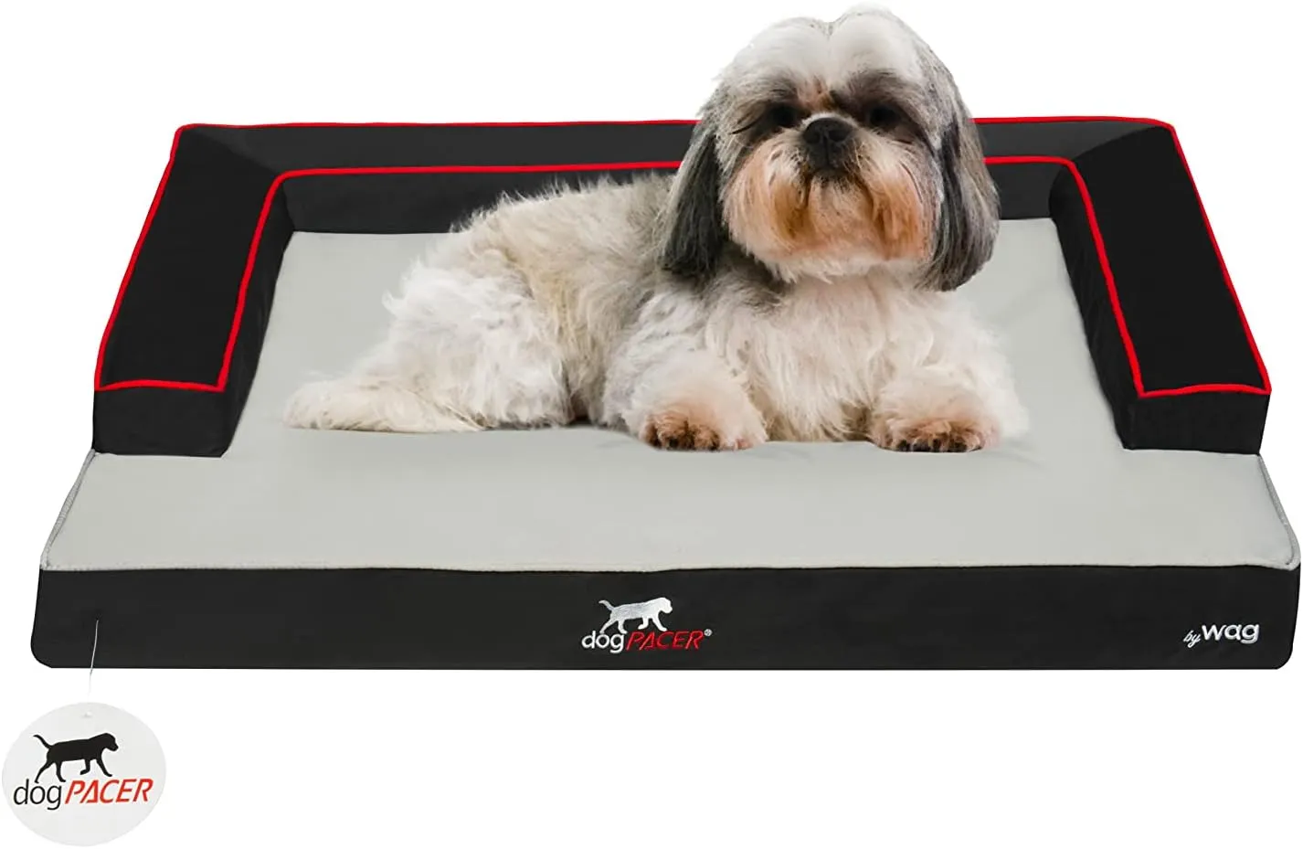 Indoor Outdoor Pet Recovery Dog Bed | Multi Element Extreme Joint Support with Cooling Gel | 100% Water Proof and Machine Washable Cover | Medium, Onyx Black