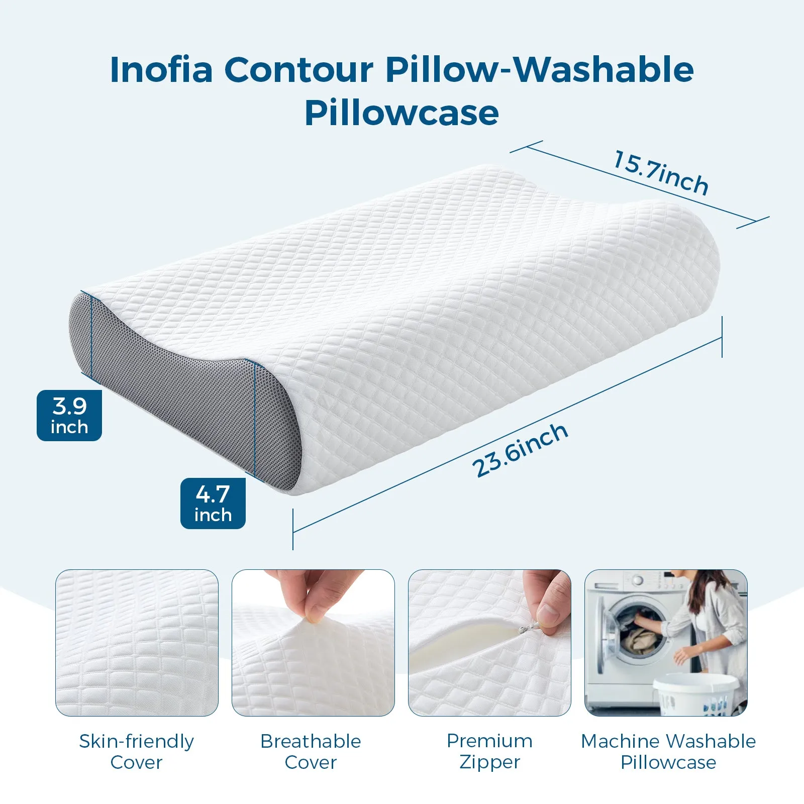 Inofia 12 Inch Hybrid Mattress with Memory Foam Cervical Neck Pillow