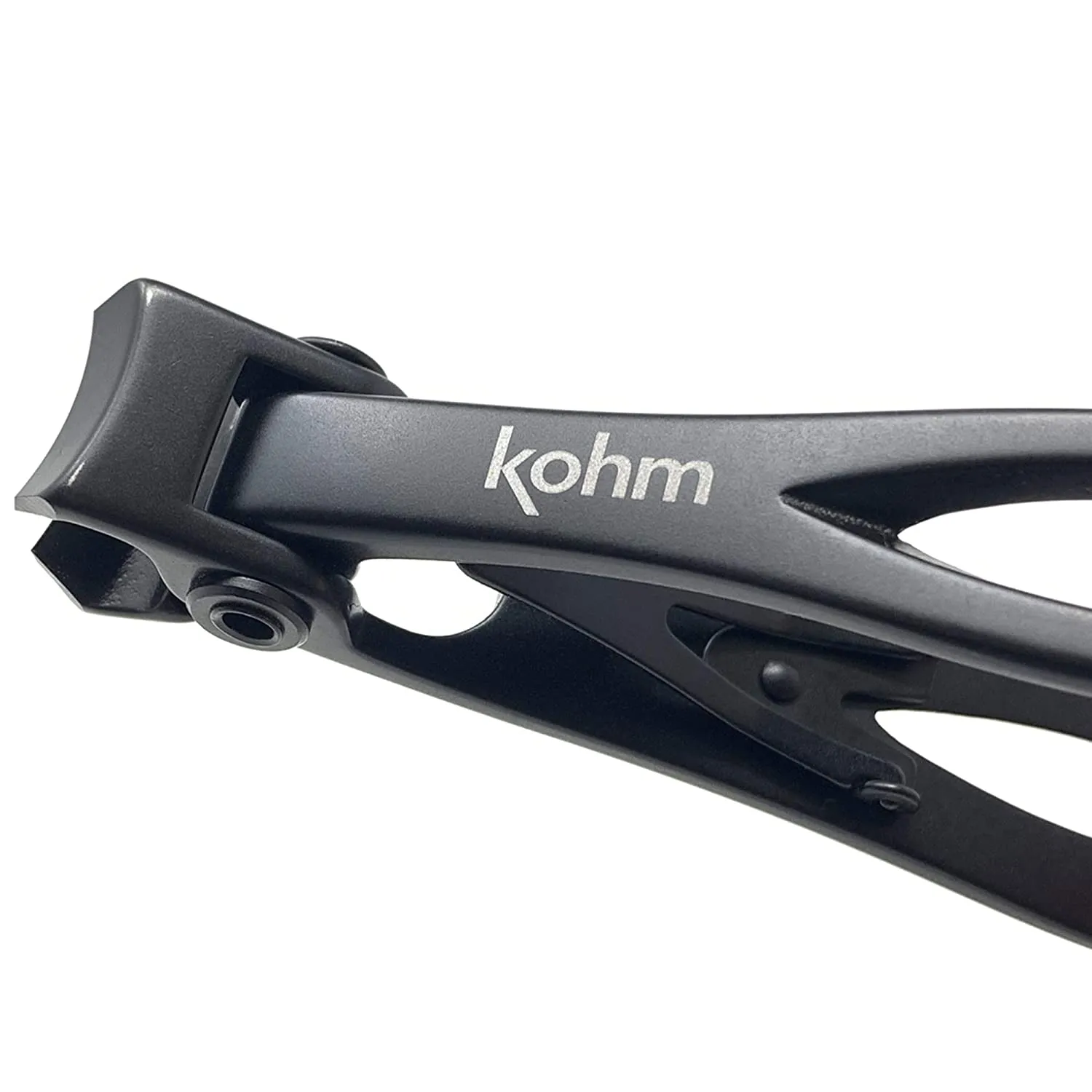 KOHM Nail Clippers for Thick Nails - Heavy Duty, Wide Mouth Professional Fingernail and Toenail Clippers for Men, Women & Seniors, Black