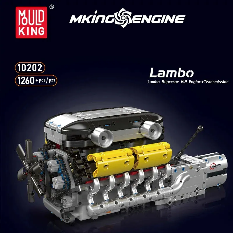 Lamborghini Supercar V12 Engine & Transmission 1260pcs