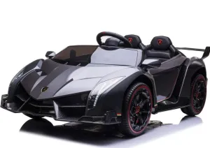 Licensed Lamborghini Veneno Exotic Kids Car with Bluetooth | Gray
