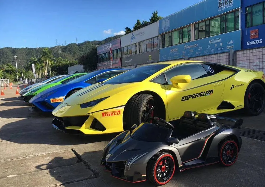 Licensed Lamborghini Veneno Exotic Kids Car with Bluetooth | Gray