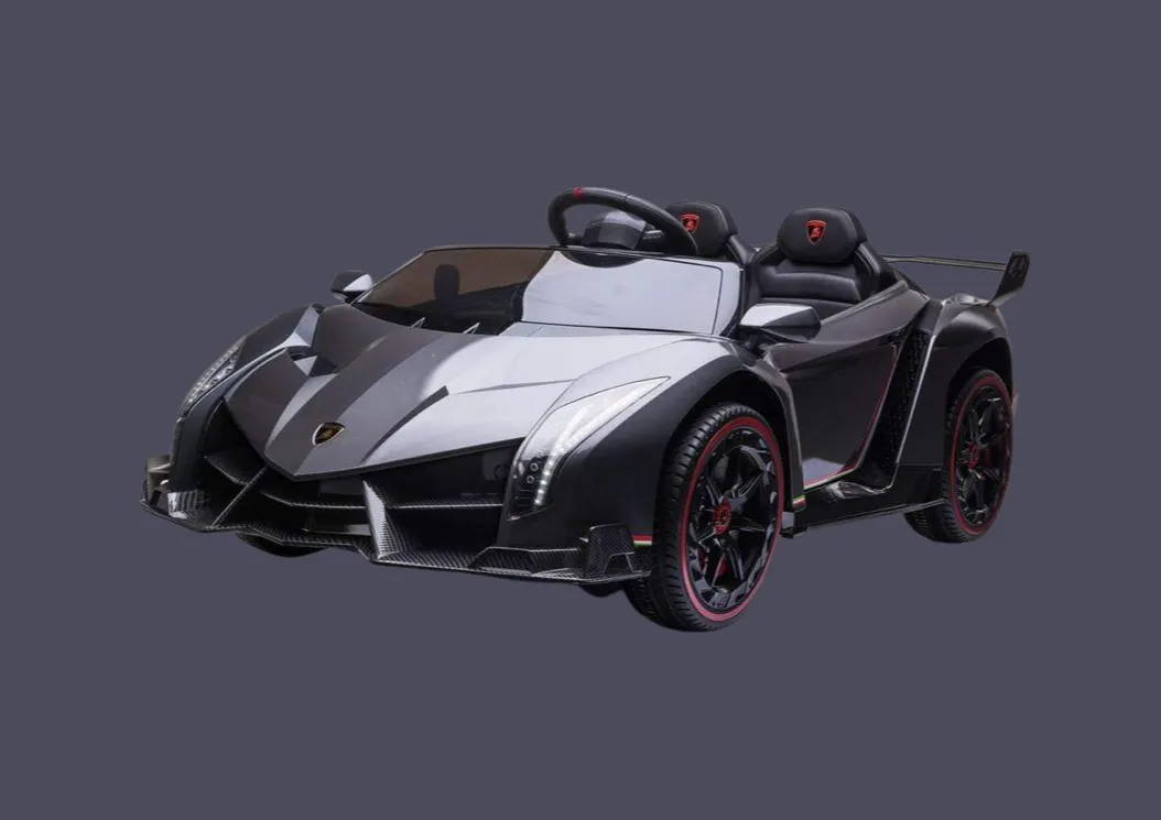 Licensed Lamborghini Veneno Exotic Kids Car with Bluetooth | Gray