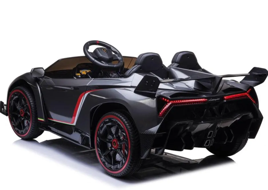 Licensed Lamborghini Veneno Exotic Kids Car with Bluetooth | Gray