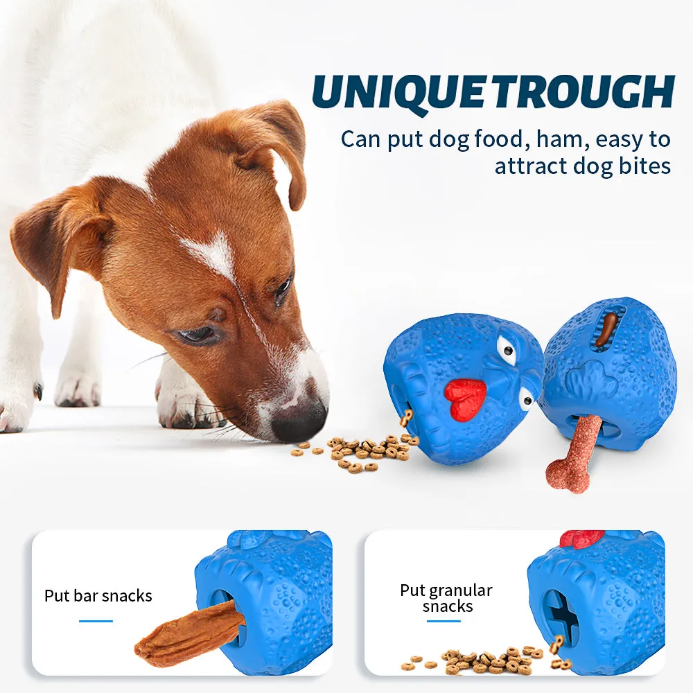 MASBRILL Rubber Dog Chew Toys, Treat Food Dispensing Dog Toys for Teeth Cleaning, Interactive Dog Toys for Small Medium Large Dogs