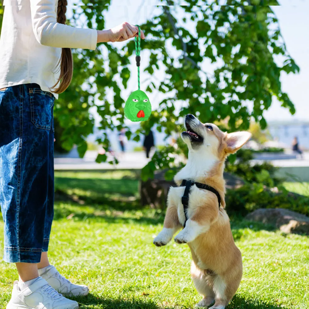 MASBRILL Rubber Dog Chew Toys, Treat Food Dispensing Dog Toys for Teeth Cleaning, Interactive Dog Toys for Small Medium Large Dogs