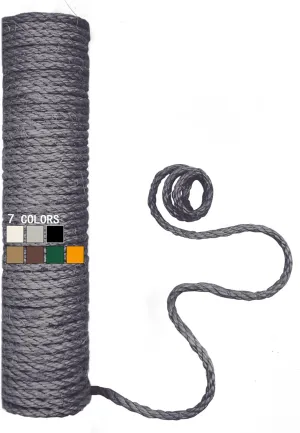 Natural Sisal Rope for Cat Scratcher, 1/4 Inch 65FT Sisal Rope for Cat Scratching Post Repair Replacement, Multi Color Cat Scratch Tree Rope Replacement, Silver Grey